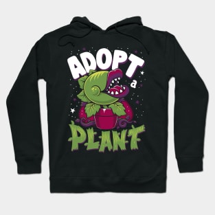 Adopt a Plant -  Kawaii Cartoon Venus Flytrap  - Creepy Cute Musical Horror Hoodie